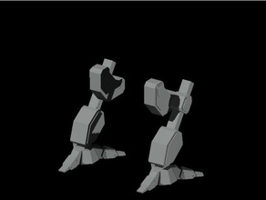 mech gambe modello di robot mecha 3d print model - Mito3D