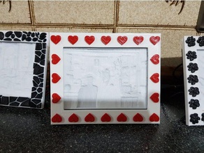 hearts frame my light box household lithophane lightbox 3d print model - Mito3D