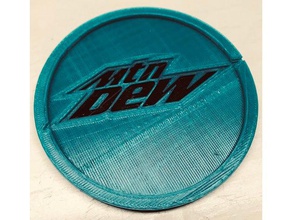 mountain dew coaster food & drink 3d print model - Mito3D