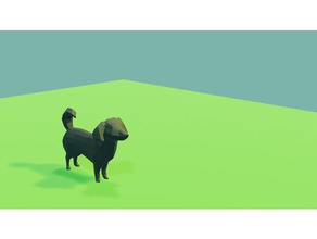 low poly dog puppy sculptures lowpoly 3d print model - Mito3D