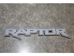 raptor logo 3d baskı ford f150 svt 3d print model - Mito3D