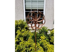yard pinwheel outdoor & garden 3d print model - Mito3D