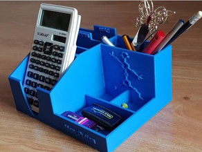 nanoputian desk organizer office bills pencil holder pen receipts 3d print model - Mito3D