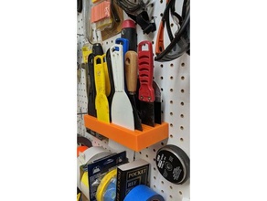 putty knife holder pegboard tool holders & boxes peg board puttyknife scraper 3d print model - Mito3D