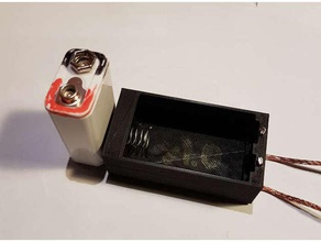 6f22 9v polarized battery case electronics 9volt holder iec6f22 iec 3d print model - Mito3D