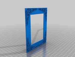 Reich verzierten Rahmen Dekor frame verzierte Bild-Rahmen 3d print model - Mito3D