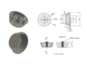 nut fan replacement parts 3d print model - Mito3D