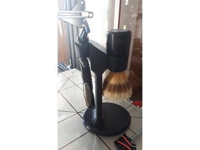 support rasoir et blaireau household badger holder shaver 3d print model - Mito3D