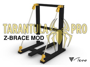 universal v-slot frame z-brace mod - tevo tarantula pro 3d printer parts 2020 extrusion 2040 brace bracing compatible stability upgrade threaded rod z 3d print model - Mito3D