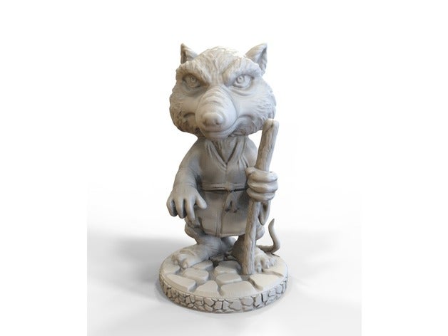 splinter escaneado 3d del modelo La impresión en imprime de dibujos animados la diversión divertido juguetes niños película ninja las tortugas réplica tevo tornado juguete los 3D print model - Mito3D