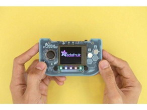 pygamer snap fit case electronics adafruit arduino device game gameboy gaming handheld retro snapfit thumbstick 3d print model - Mito3D