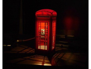 britânico cabine de telefone lâmpada humor do agregado familiar A impressão 3d fusão 360 isolid leve photobooth 3d print model - Mito3D