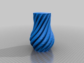 my customized rippled vase factory decor 3d print model - Mito3D