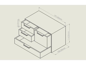 drawers organization 3d print model - Mito3D