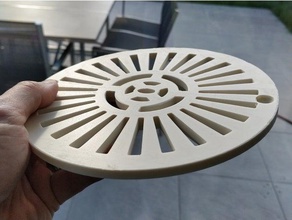 2' drain grille grate outdoor & garden 3d print model - Mito3D