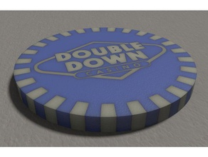 doubledown custom-chip Spielzeug & Spiele Doppel double down poker poker-chip 3d print model - Mito3D