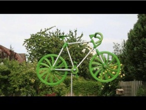 wind race bike outdoor & garden bycicle catchthewind customized home decor models wheeled vehicle windmill 3d print model - Mito3D