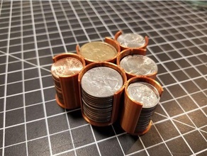 parametric coin holder organization coins 3d print model - Mito3D