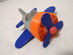 avión pequeño y lindo mono plano juegos juguetes 3d print model - Mito3D