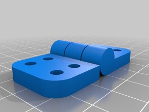 my customized parametric hinge parts 3d print model - Mito3D