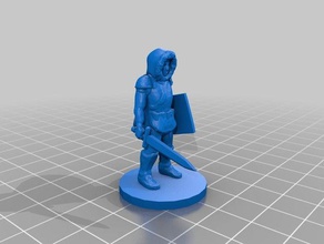 paladino cavaliere versione invernale giochi 28mm d&d dnd dungeons dragons in miniatura miniature paladin 3d print model - Mito3D