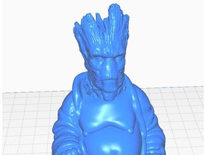 adult groot buddha gotg marvel collection sculptures bust do not want no more groots remix statue 3d print model - Mito3D