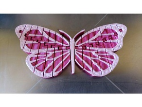 vorgeformte monarch butterfly w Loch-string - Zubehör Schmetterling 3d print model - Mito3D
