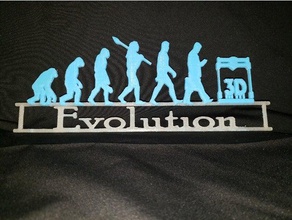 evolution signs & logos 3d printing progress 3d print model - Mito3D