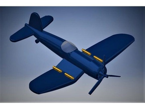 corsair 3d printing airplane model 3d print model - Mito3D