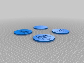 dragon coasters customase if you want kitchen & dining 3d print model - Mito3D