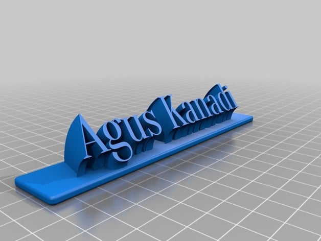 ak targhetta office su misura 3D print model - Mito3D