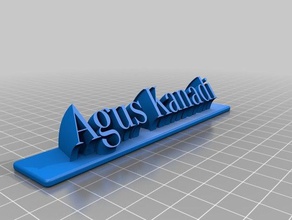 ak targhetta office su misura 3d print model - Mito3D