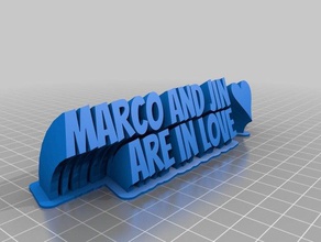 meu personalizados varrendo 2-nome de linha da placa texto office personalizado 3d print model - Mito3D