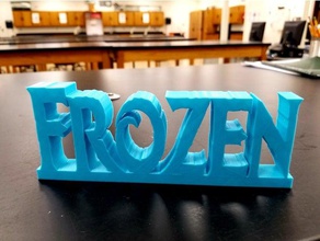 frozen logo signs & logos disney movie 3d print model - Mito3D