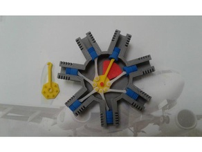 7 cylinder radial engine optimised main rod engineering mechanical toy mechanism 3d print model - Mito3D