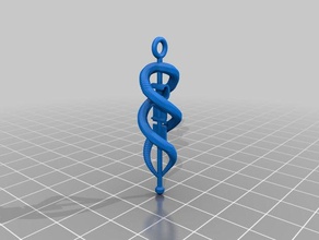my customized spiral pendent jewelry 3d print model - Mito3D