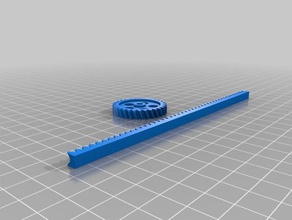 meine angepasste parametrische zahnstange mit ritzel parametric Zahnstange-Ritzel Teile kundengebundene 3d print model - Mito3D