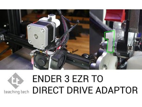 ezr alanında adaptörü 3 direct drive ender 3d yazıcı ekstruder dde3 doğrudan sürücü teknik öğretim 3d print model - Mito3D