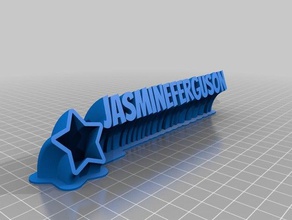 jasmine's name plate office customized 3d print model - Mito3D