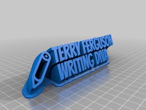 terry's name plate office customized 3d print model - Mito3D