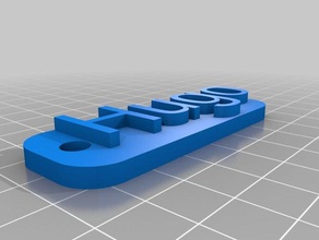 hugo trousseau de clés les signes et logos personnalisé 3d print model - Mito3D