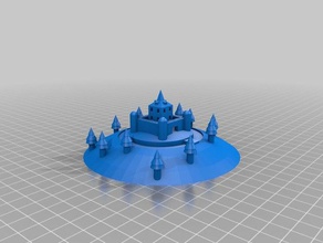 castle hill 3d baskı kale minyatür 3d print model - Mito3D