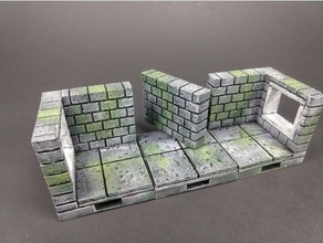 openforge 20 cut stone secret doors toy & game accessories dnd tiles dungeon miniatures openforge2 pathfinder rpg tabletop terrain tile 3d print model - Mito3D