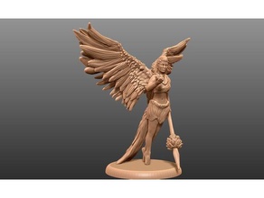 bluejay guardian - tabletop miniature toys & games angel animal beauty critical role detail dnd dungeons dragons fantasy female gaming gloomhaven goddess mini model nature pathfinder resin rpg sculpture warhammer wing wings wingspan woman 3d print model - Mito3D