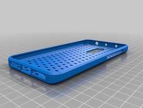 redmi note 4x - waffle pattern back mobile phone 3d print model - Mito3D