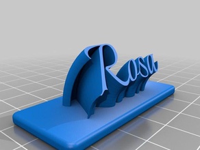 my customized sweeping name plate rosa office 3d print model - Mito3D