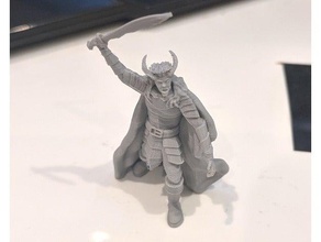 gloomhaven forgotten circles boss valrath armored male toy & game accessories dnd miniature tiefling 3d print model - Mito3D