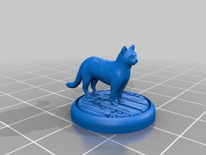 gato dnd mini jogos 28mm cat masmorras e dragões miniatura 3d print model - Mito3D