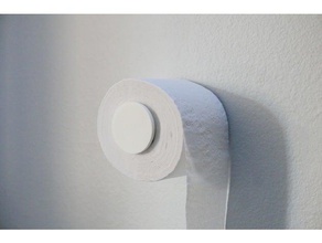 tube tissue paper holder bathroom 3d print model - Mito3D