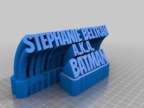 stephanie batman office customized 3d print model - Mito3D